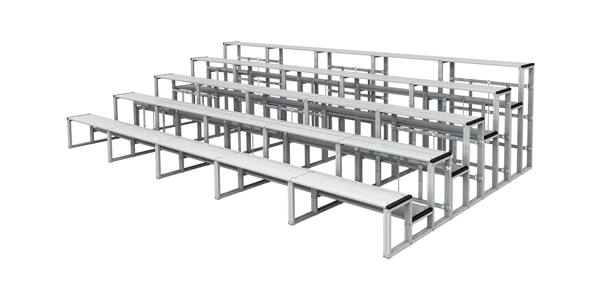 折りたたみ式アルミ製観覧席5段5連セット